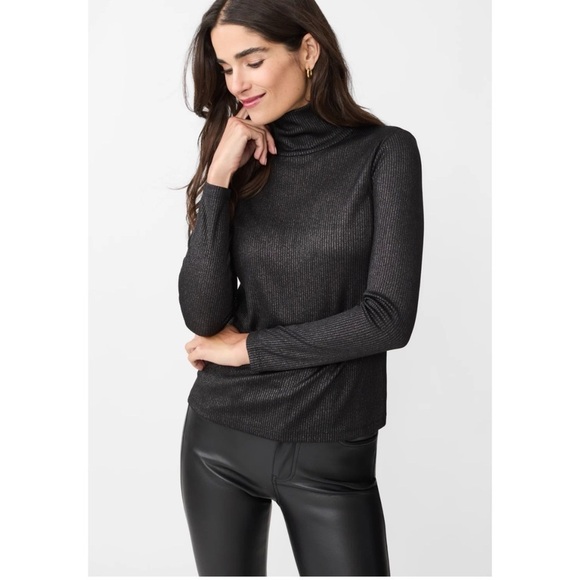 J MCLAUGHLIN NADIA STRETCH KNIT TOP TURTLENECK LIGHTWEIGHT TRADITIONAL SP… - Picture 1 of 12